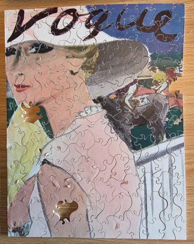 Vintage wooden jigsaw - vintage,