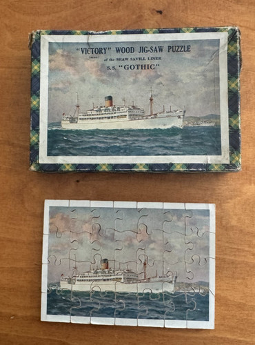 Vintage victory wooden jigsaw - vintage,