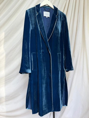 Vintage 2000s jigsaw blue silk - vintage,