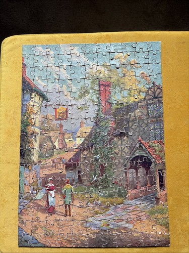 Vintage wooden jigsaw puzzle - vintage,