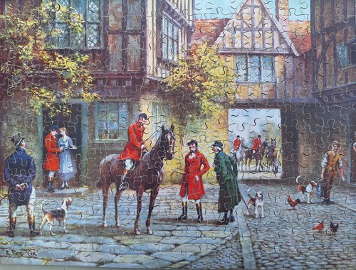 Vintage hand cut wooden - , jigsaw