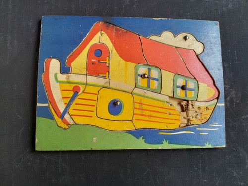 Vintage wooden kids jigsaw - kids,
